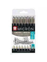 Sakura • Pigma micron set 6 fineliners, 1 brush pen & 1 PN pen Sakura POXSDK8S