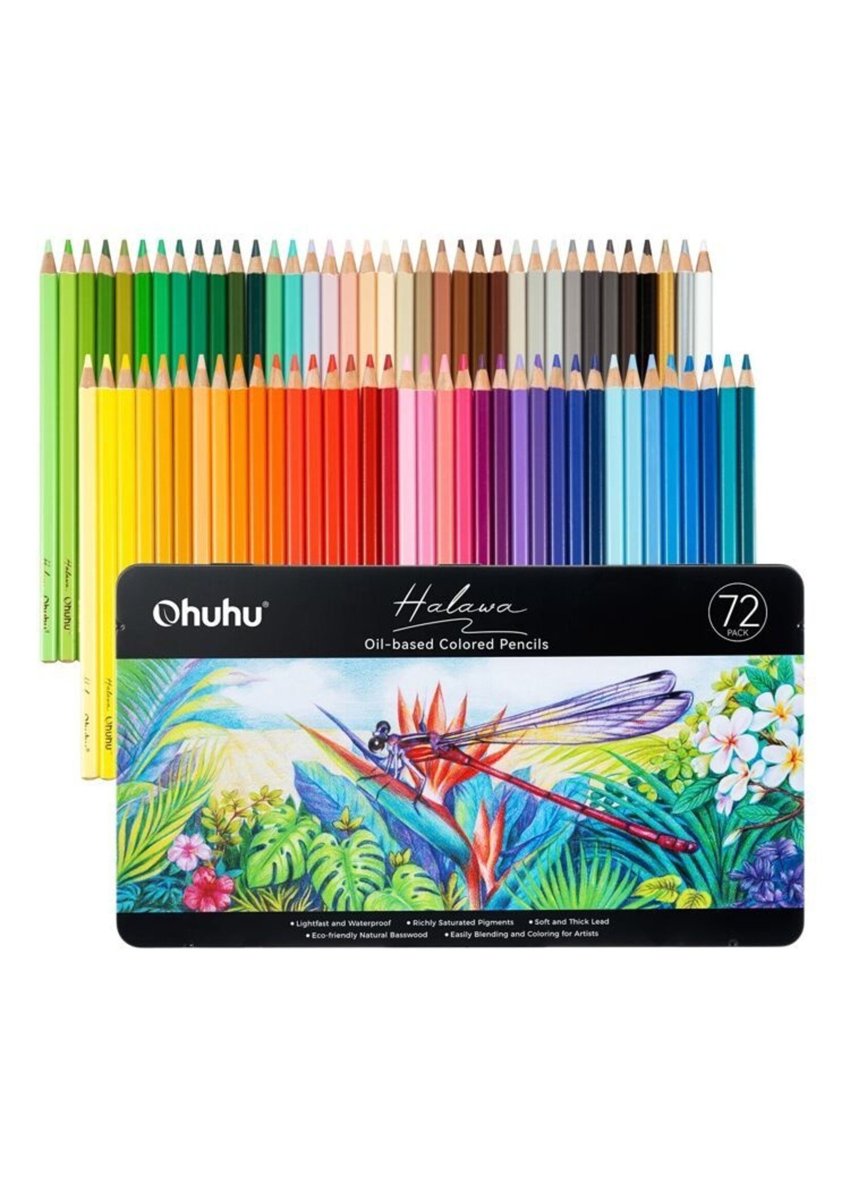 Ohuhu - Halawa Series 72 Colors Oil-based Colored Pencils  Y30-80200-08