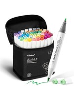 Ohuhu - Honolulu B - Alcohol Art Markers - Brush & Fine - Set 48 kleuren Y30-80404-58