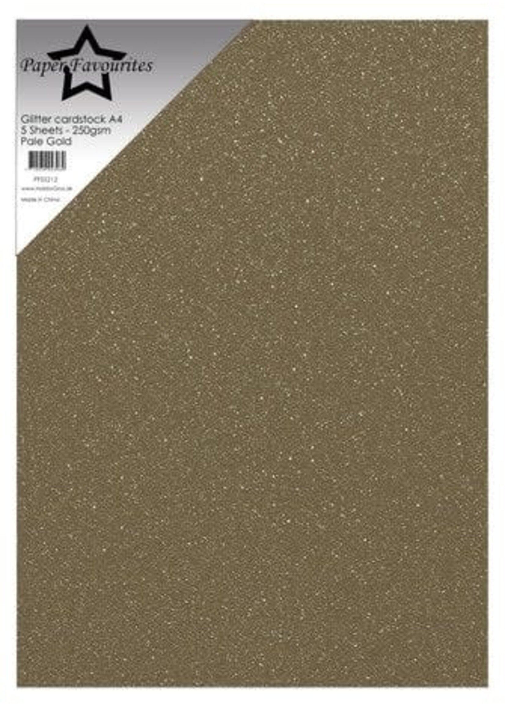 Glitter Cardstock A4 Pale Gold 250gsm (5pcs) (PFSS212)