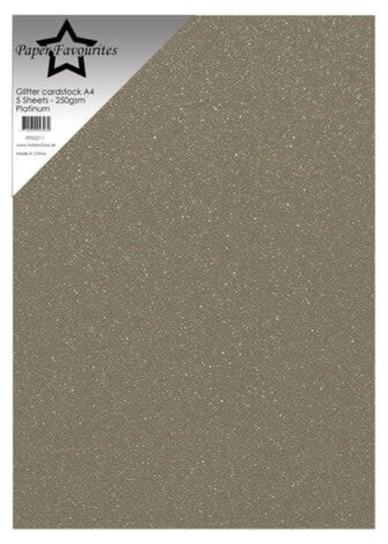 Glitter Cardstock A4 Platinum 250gsm (5pcs) (PFSS211)