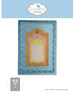 Gestikte rechthoeken en labels Papieren bloemenSKU: 2349