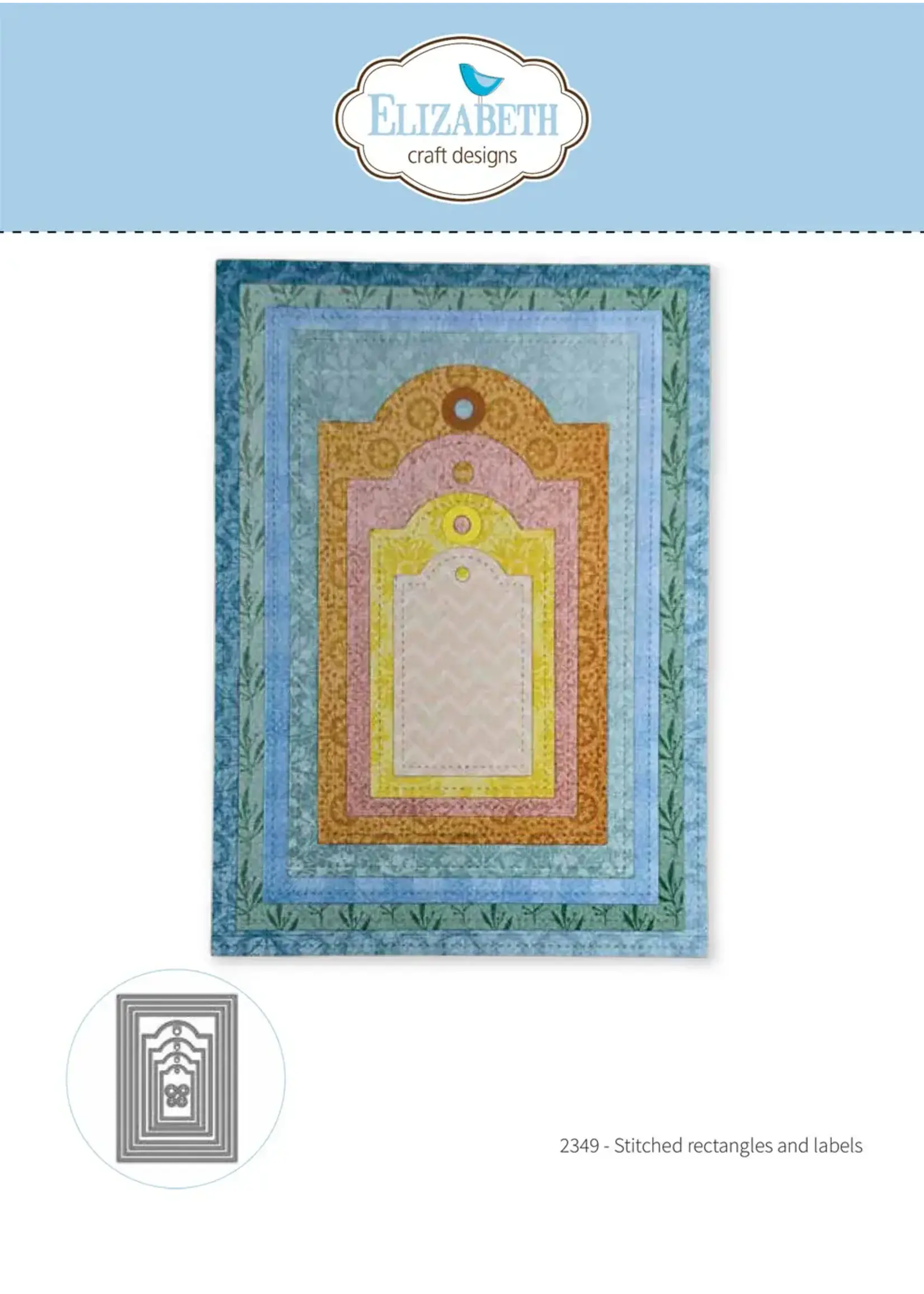 Gestikte rechthoeken en labels Papieren bloemenSKU: 2349