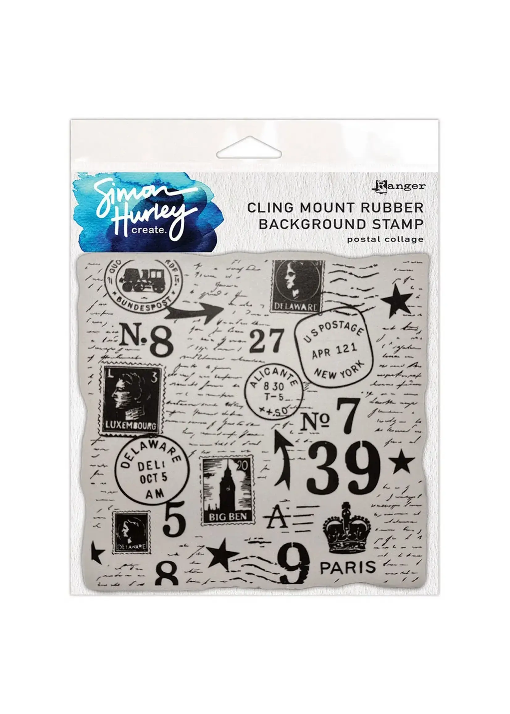 Ranger • Simon Hurley Create. Background Stamp Postal Collage Ranger Ink HUR93565