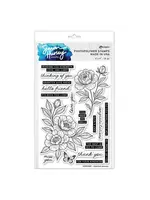 Ranger • Simon Hurley Create. Photopolymer Stamps Sketched Peonies Ranger Ink HUR93589