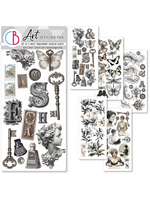 Art Stickers Typografisch transparante lijmvellen 5/Pkg