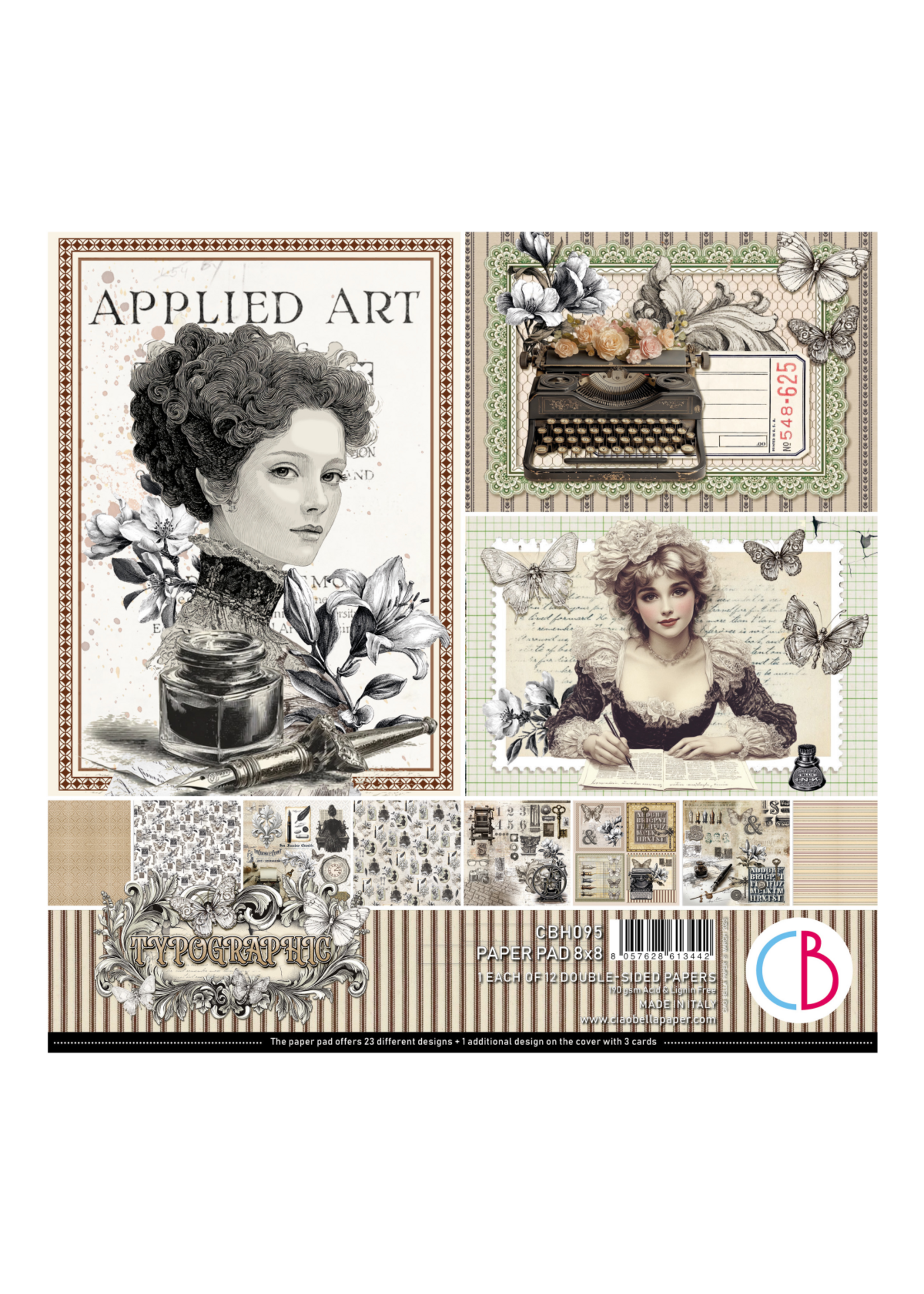 Typografisch pad 8"x8" 12/Pkg