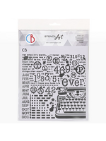 Textuursjabloon 8"x8" Typschrijven