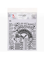 Textuursjabloon 8"x8" Houd geheimen