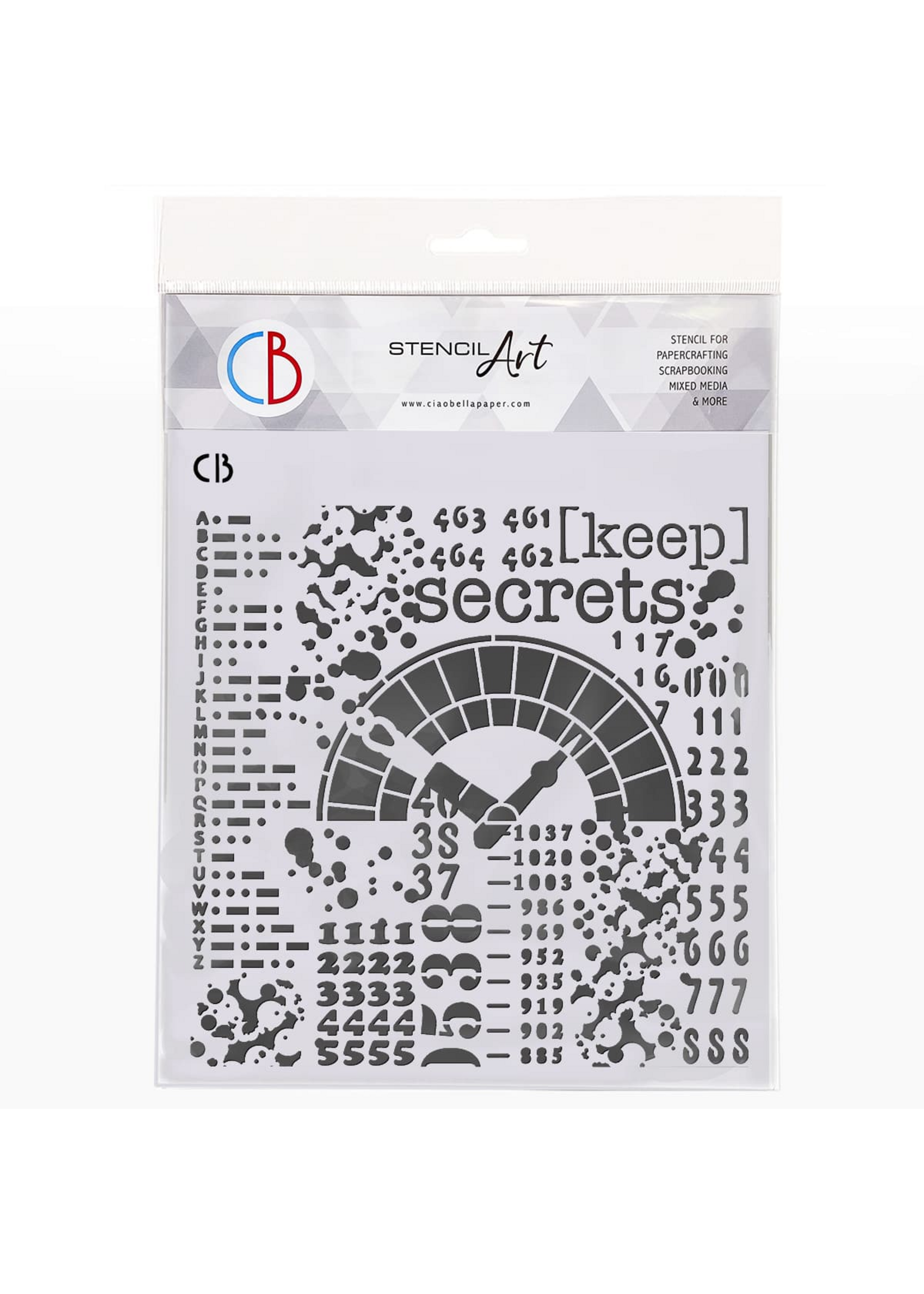 Textuursjabloon 8"x8" Houd geheimen