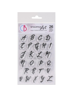 Doorschijnende Stempelset 4"x6" Muse Hoofdletter Alfabet