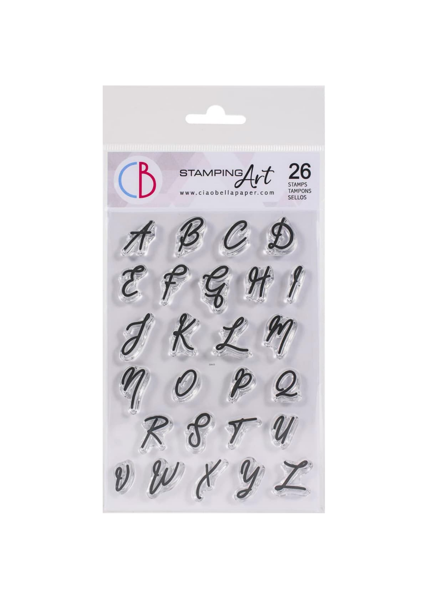 Doorschijnende Stempelset 4"x6" Muse Hoofdletter Alfabet