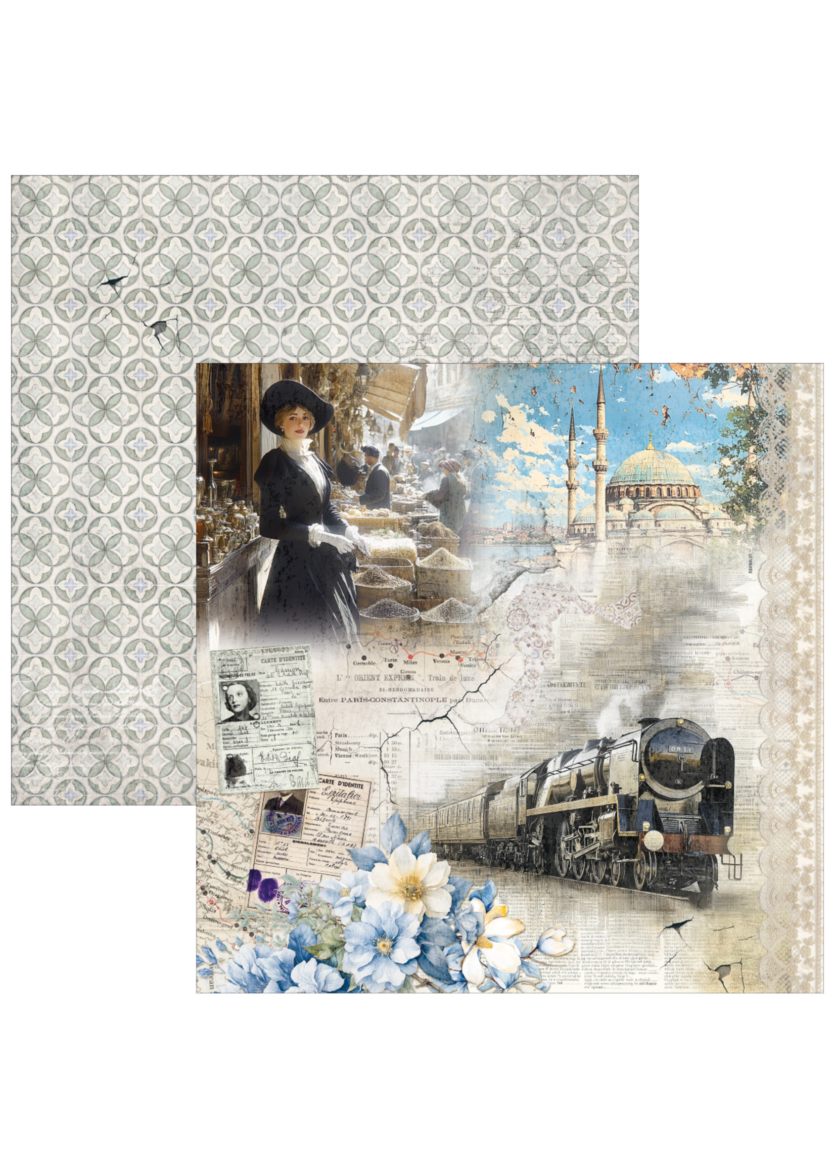 Oostelijke Reis Papierblok 12"x12" 12" 12/Pkg