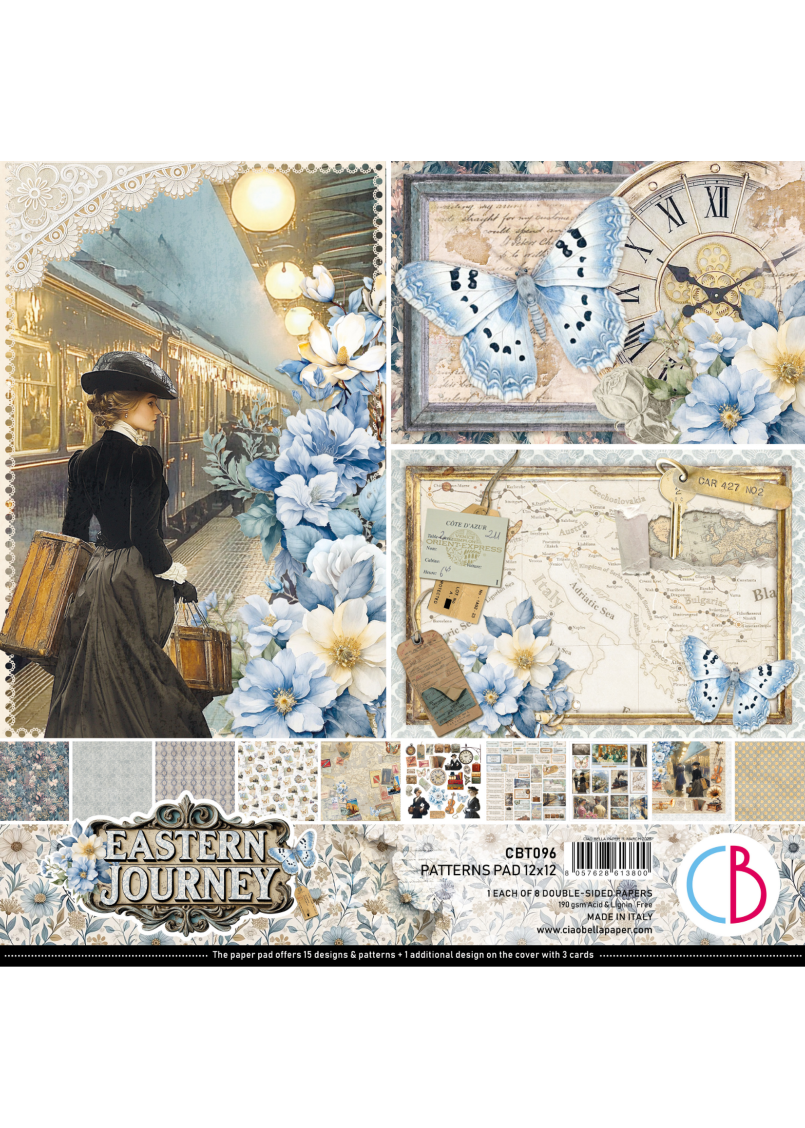 Eastern Journey Patterns Pad 12"x12" 8/Pkg