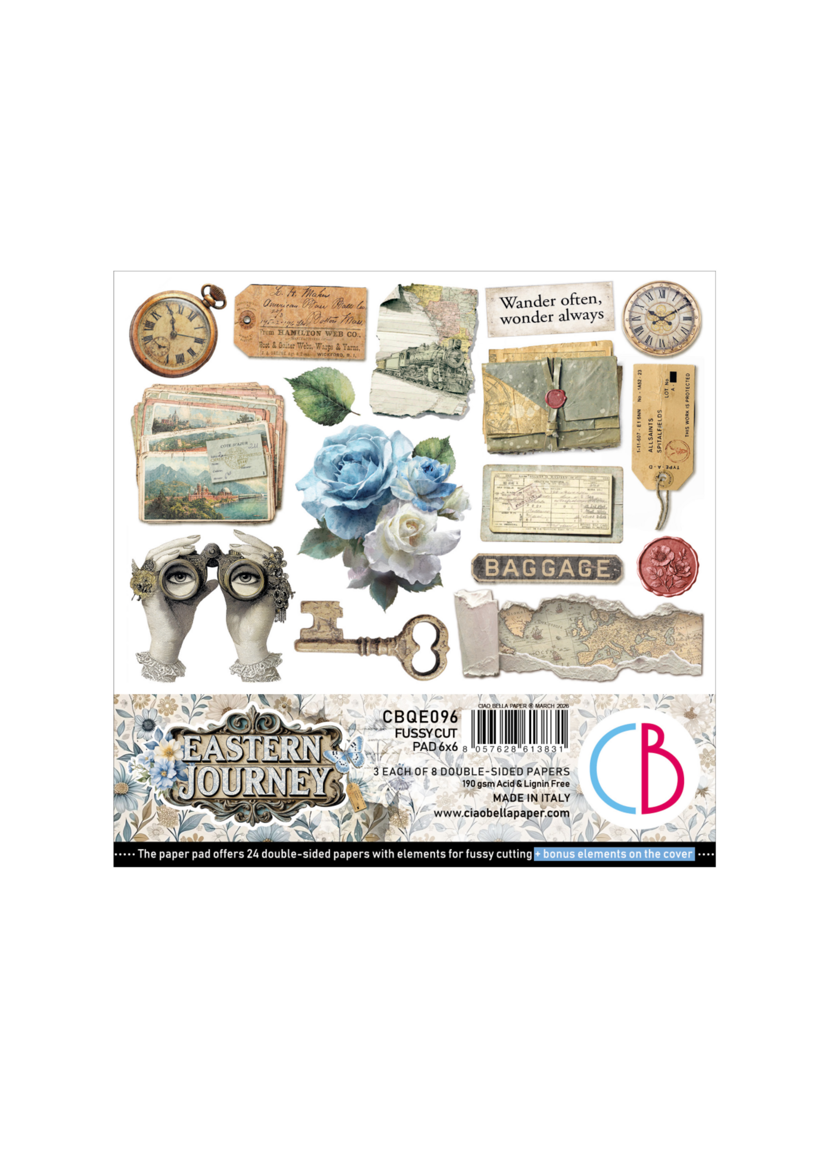 Eastern Journey Fussy Cut Pad 6"x6" 24/Pkg