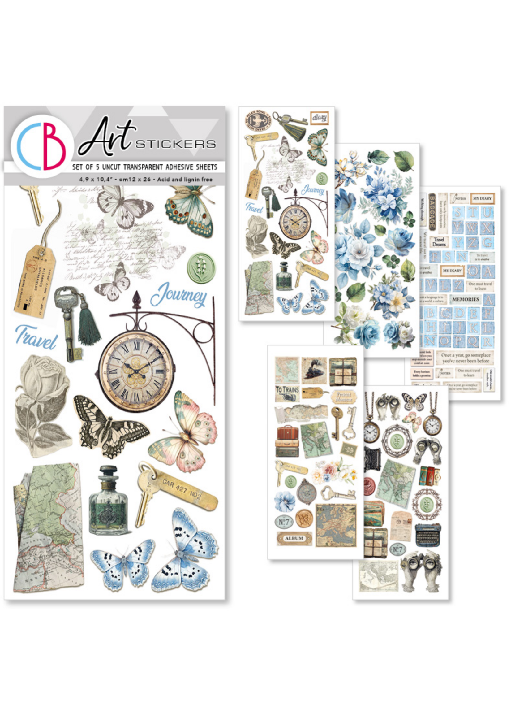 Art Stickers Eastern Journey transparante lijmvellen 5/Pkg