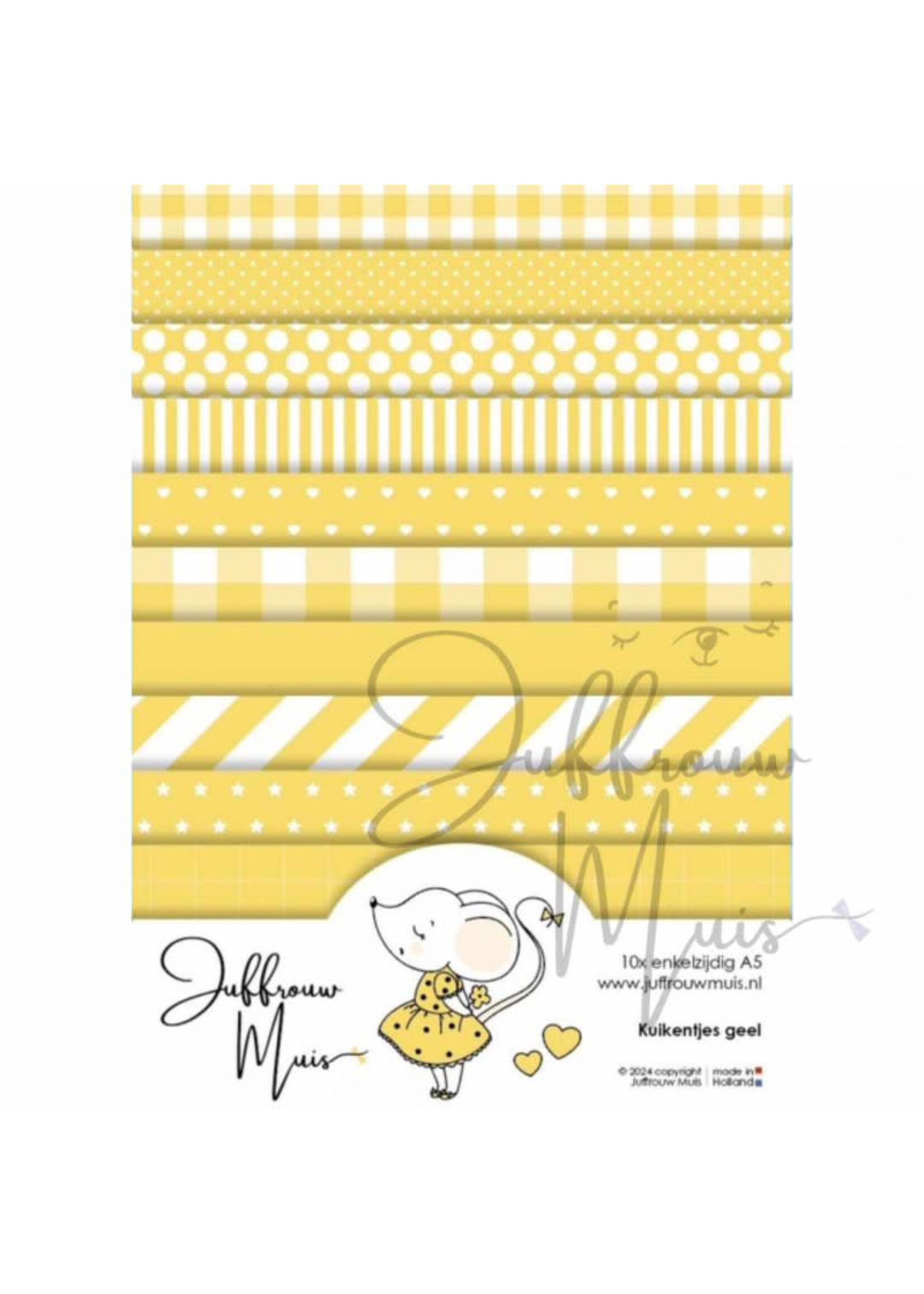 Tiny Cardstock - A5 - Kuikentjes geel