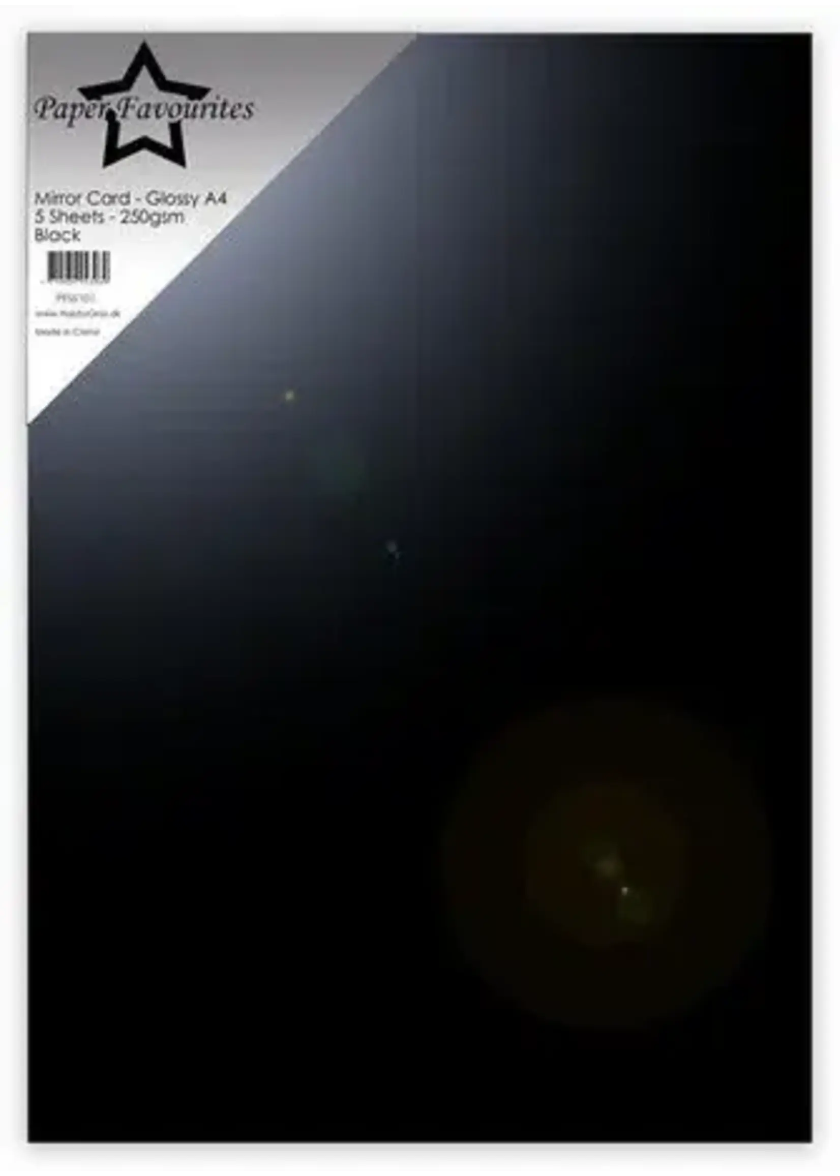 Mirror Card Glossy A4 Black 250gsm (5pcs) (PFSS101)