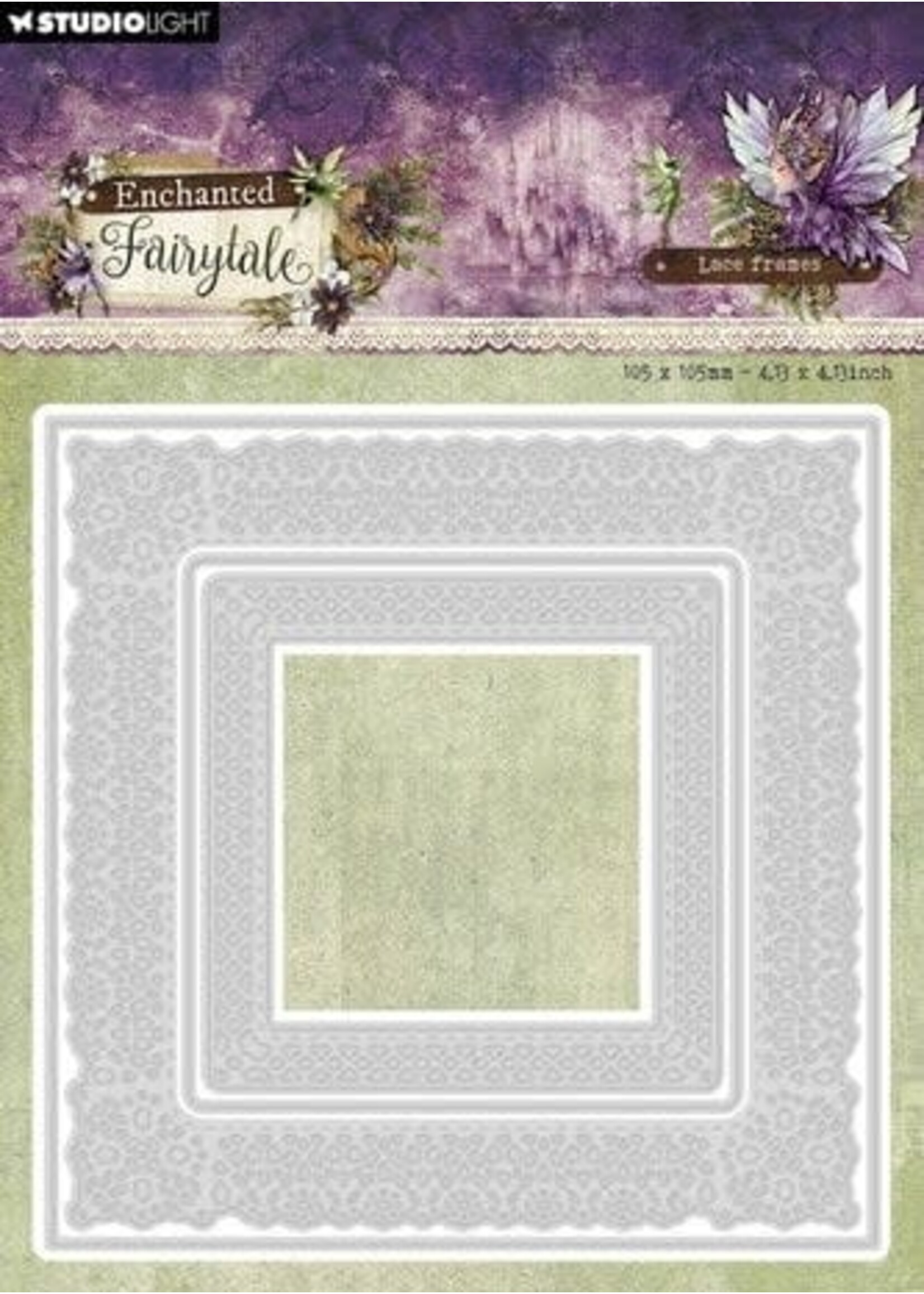Enchanted Fairytale Cutting Dies Lace Frames Square (SL-EF-CD1102)