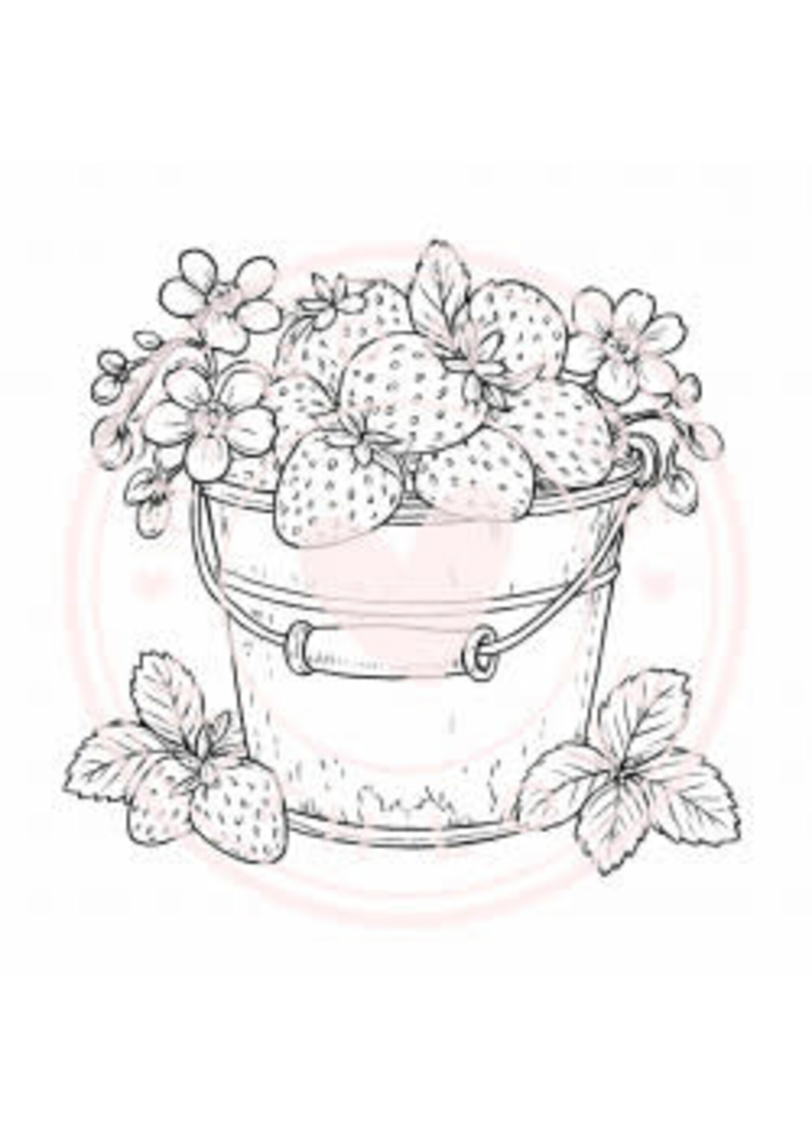 Juffrouw Muis - Coloring Pad - Sweet Strawberry  Geschikt voor kleurpotloden en markers  (met markers achterblad te gebruiken om doordrukken te voorkomen)