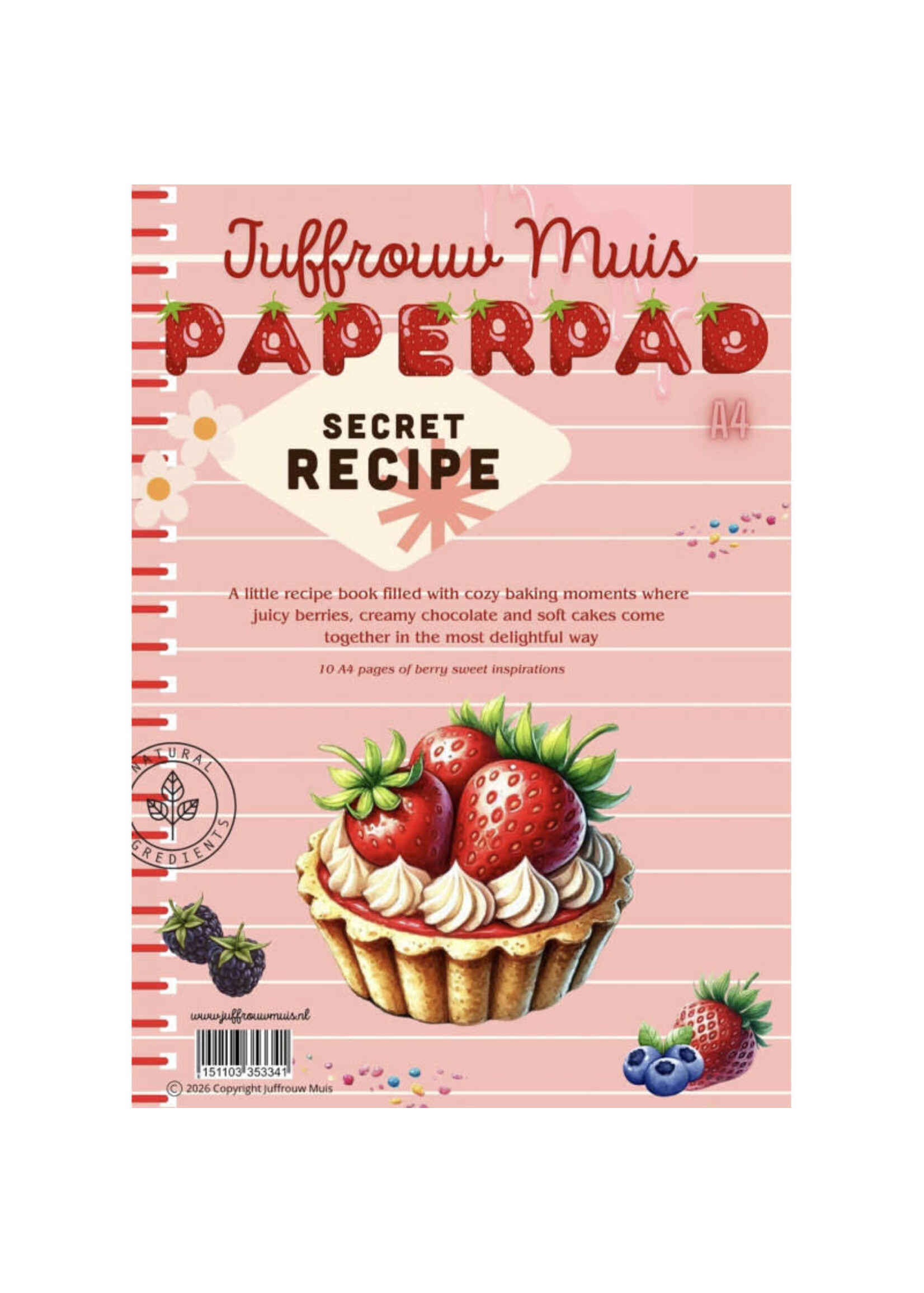 Juffrouw Muis Paperpad - Secret Recipe 10 knipsel pagina's