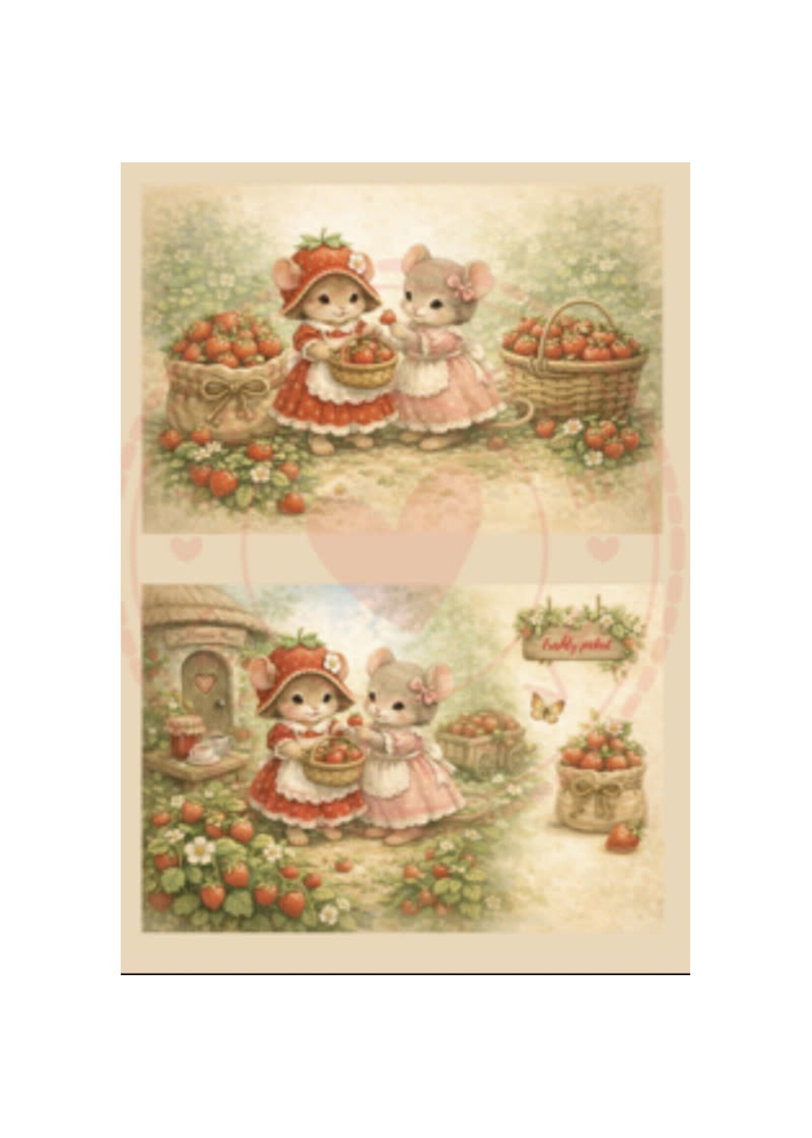 Paperpad Pocket sized - Sweet Strawberry days