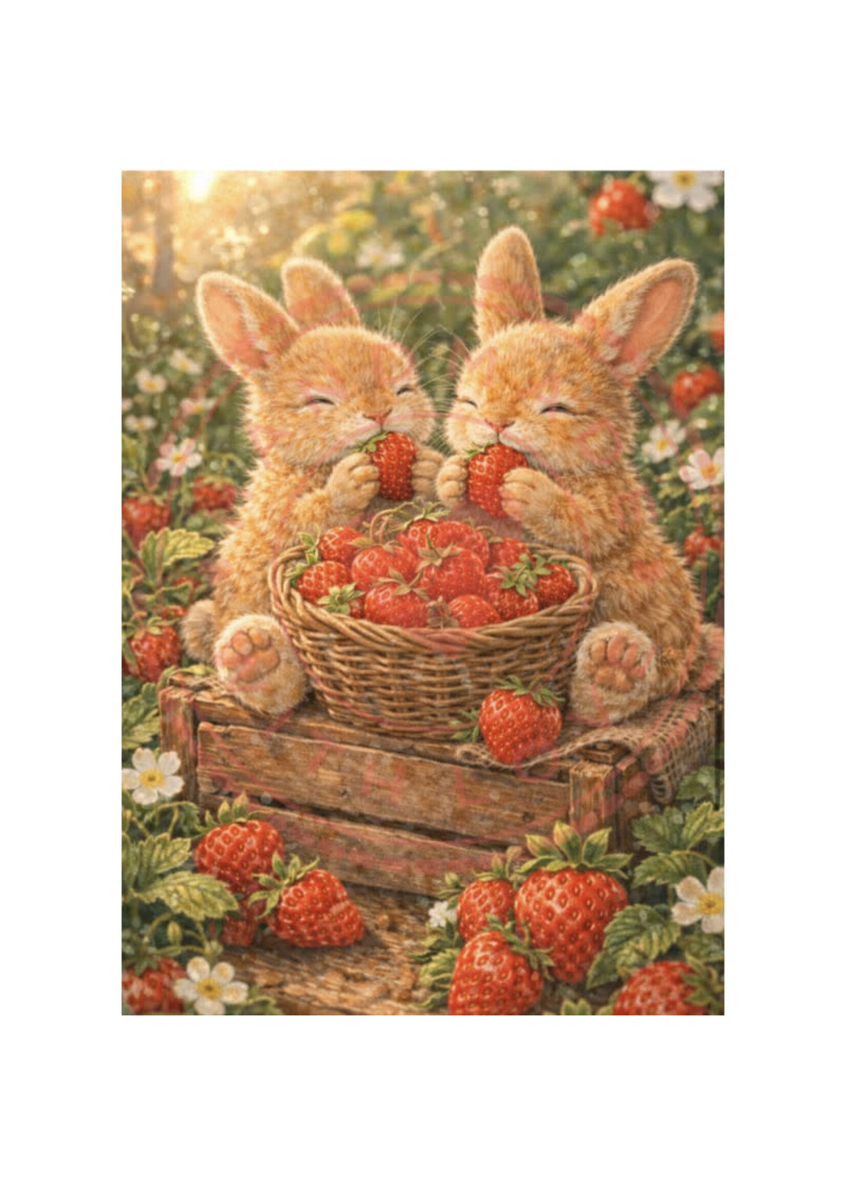 Paperpad Journal Cards - A6 - Strawberry Garden Dreams  10 pagina's enkelzijdig bedrukt