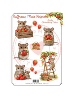 Juffrouw Muis Knipsel - Little Strawberry Picker