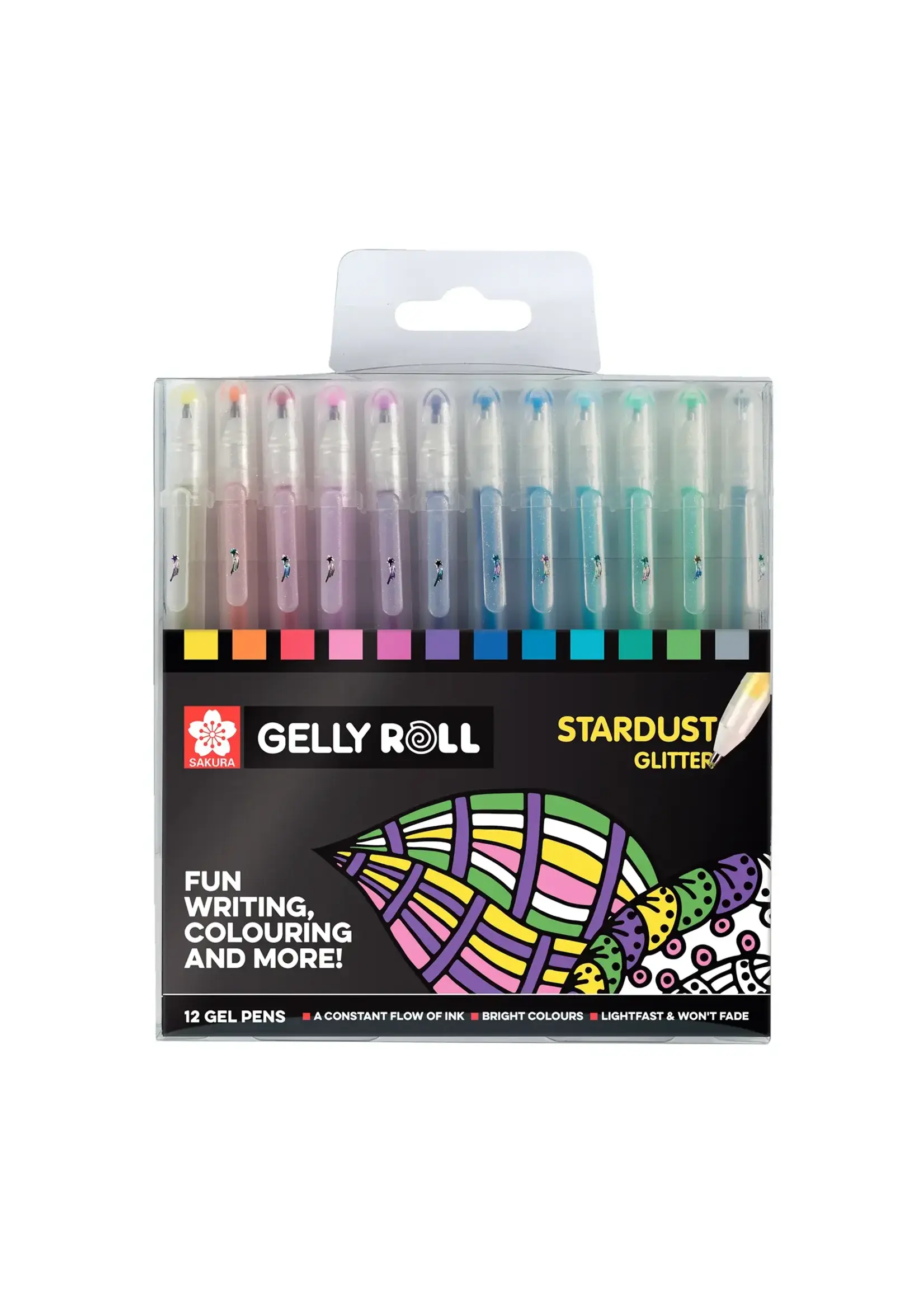 Sakura • Gelly roll gelpen Stardust glitter 12stuks Sakura POXPGBSTA12