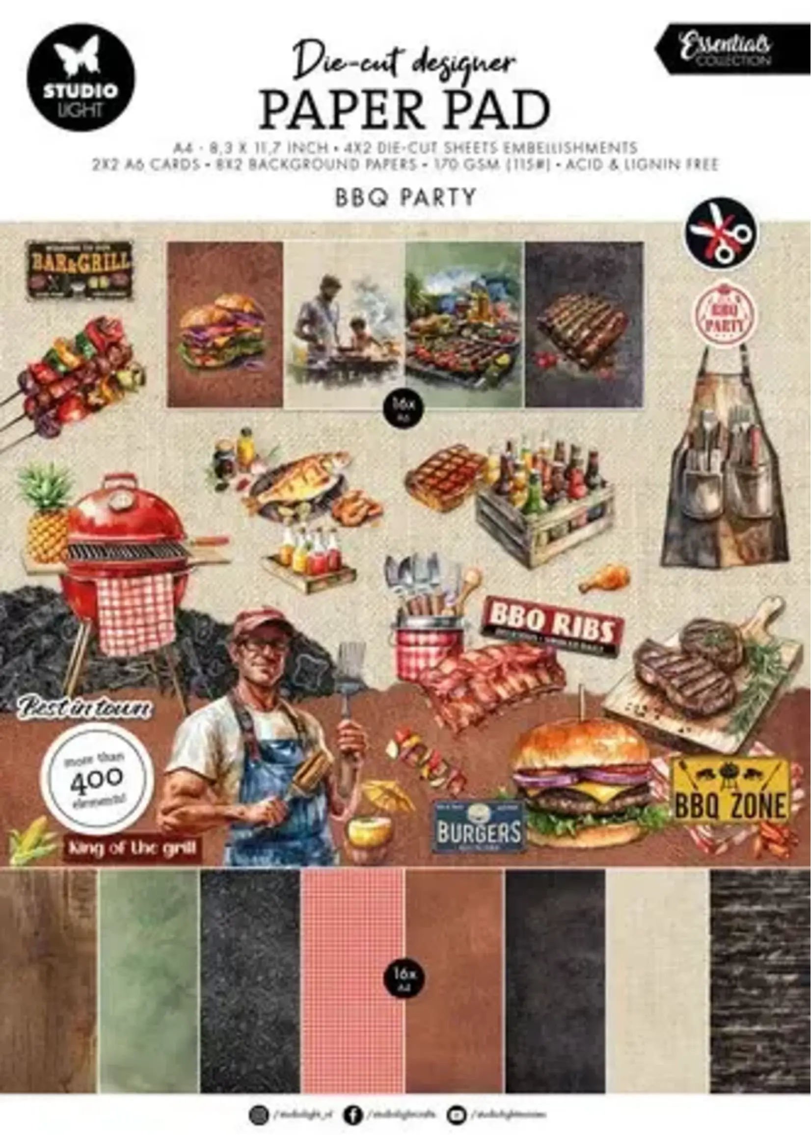 BBQ Party A4 Essentials Die-Cut Paper Pad (SL-ES-DCPP437)
