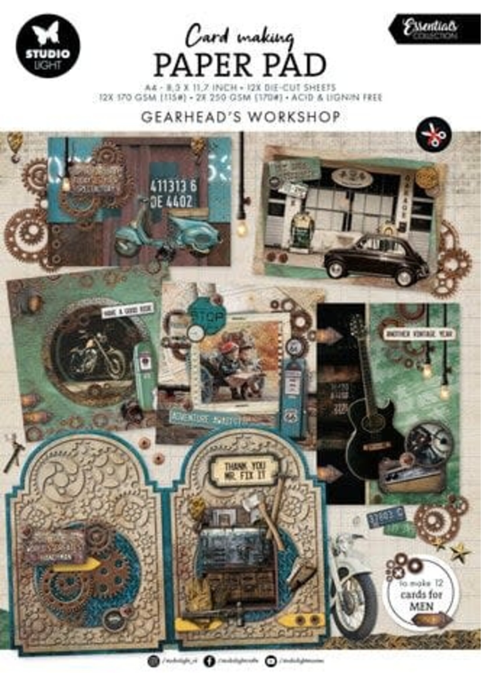 Gearhead Workshop A4 Essentials Card Making Paper Pad (SL-ES-CMP26)