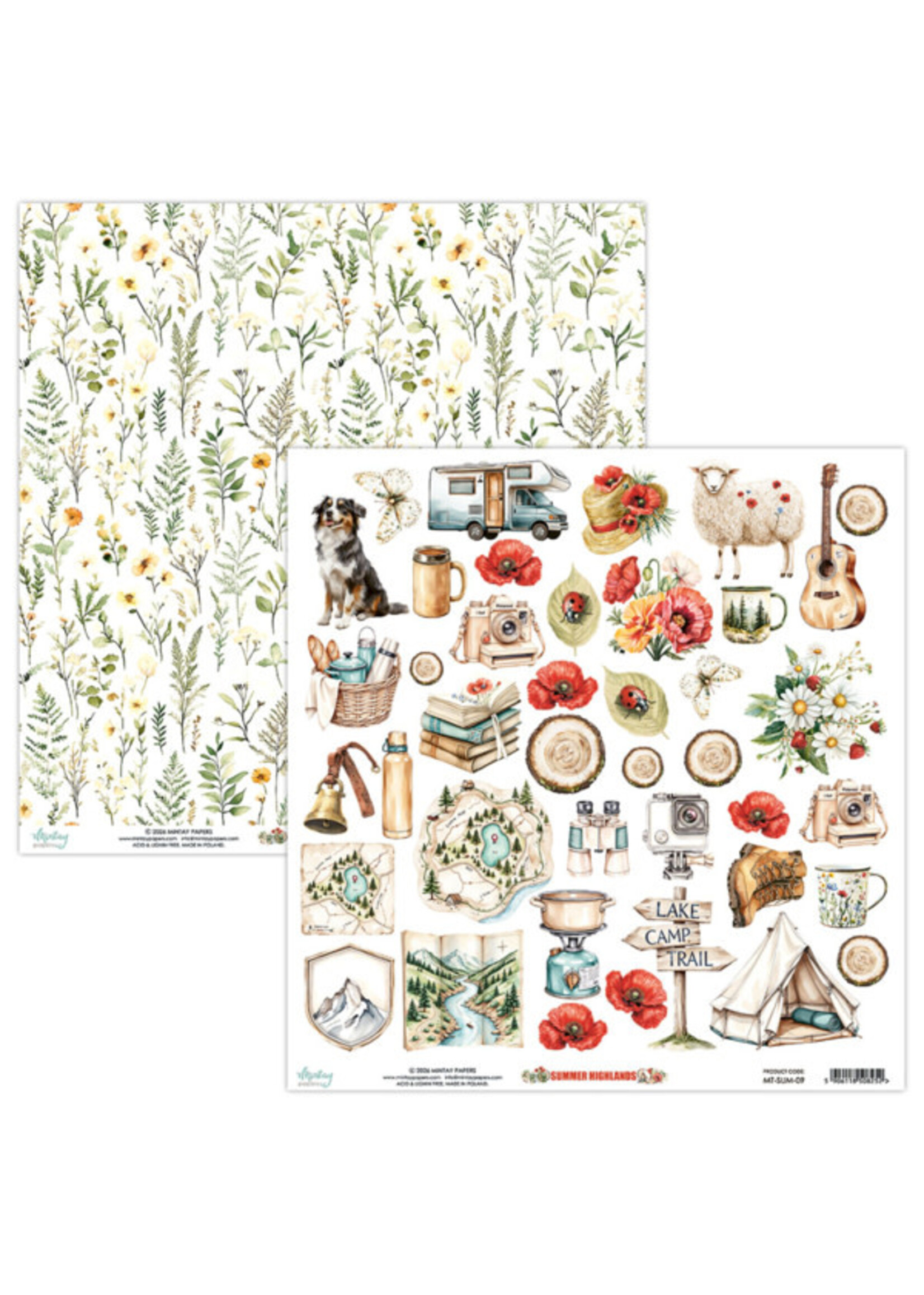 12 x 12 Elementen Papier - Summer Highlands