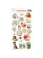 6 x 12 papieren stickers - Summer Highlands - Elementen