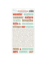 6 x 12 papieren stickers - Summer Highlands - Woorden