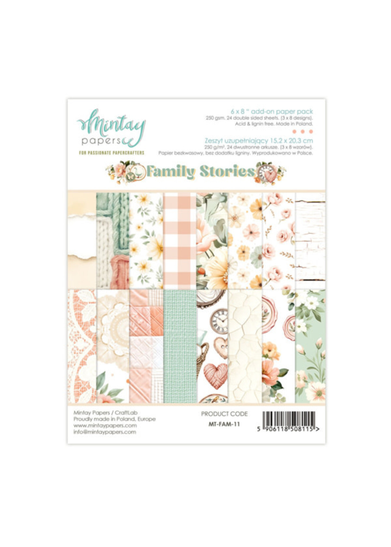 6 x 8 Aanvullend Papieren Blok - Familieverhalen