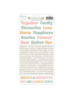 6 x 12 papieren stickers - Familieverhalen - Woorden