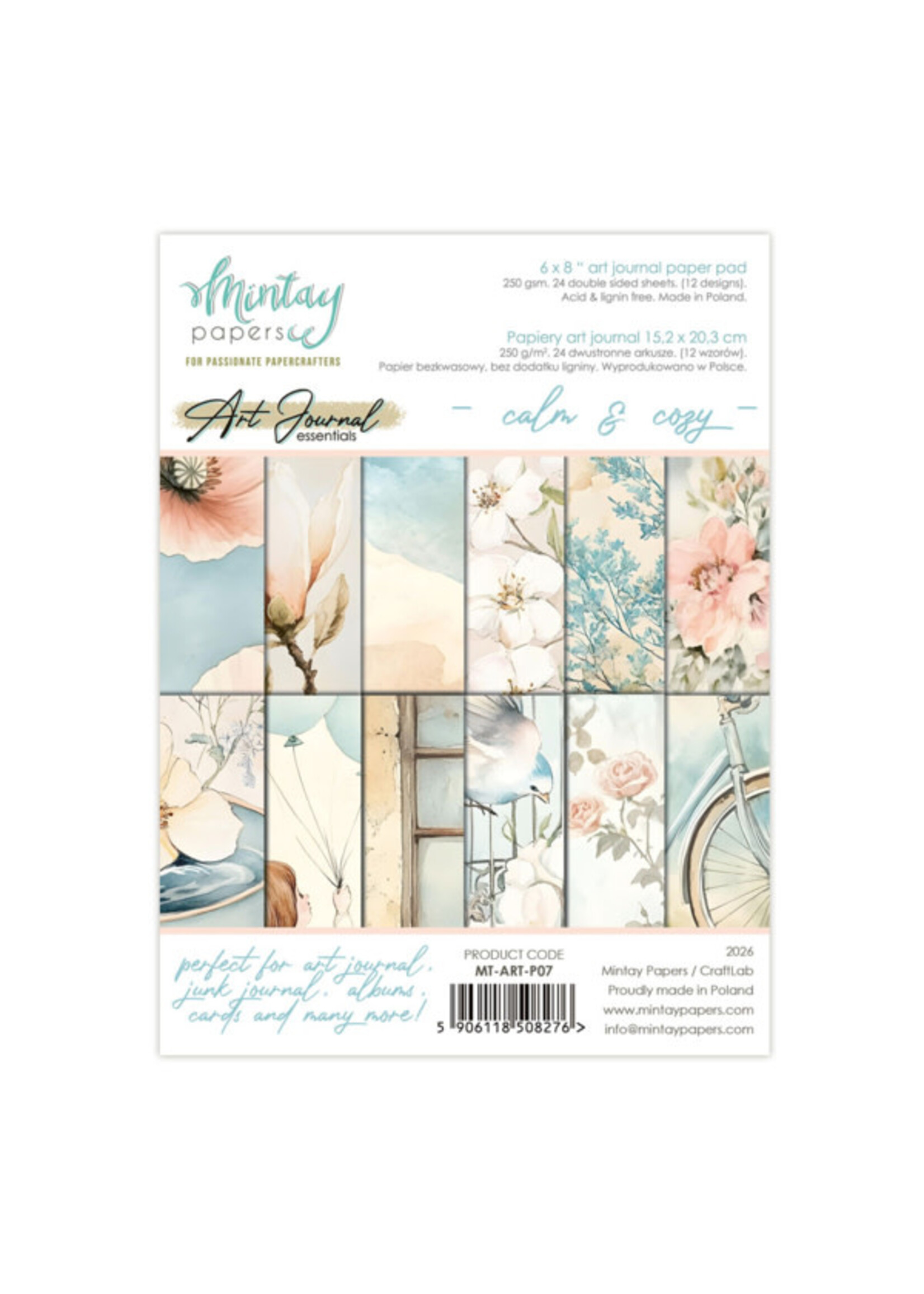 6 x 8 Art Journal Paper Block - Kalm & Gezellig