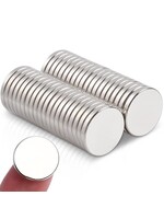 Magneten, extra sterk, set van 100 stuks in een opberg blikje extra sterk 10 x 1 mm