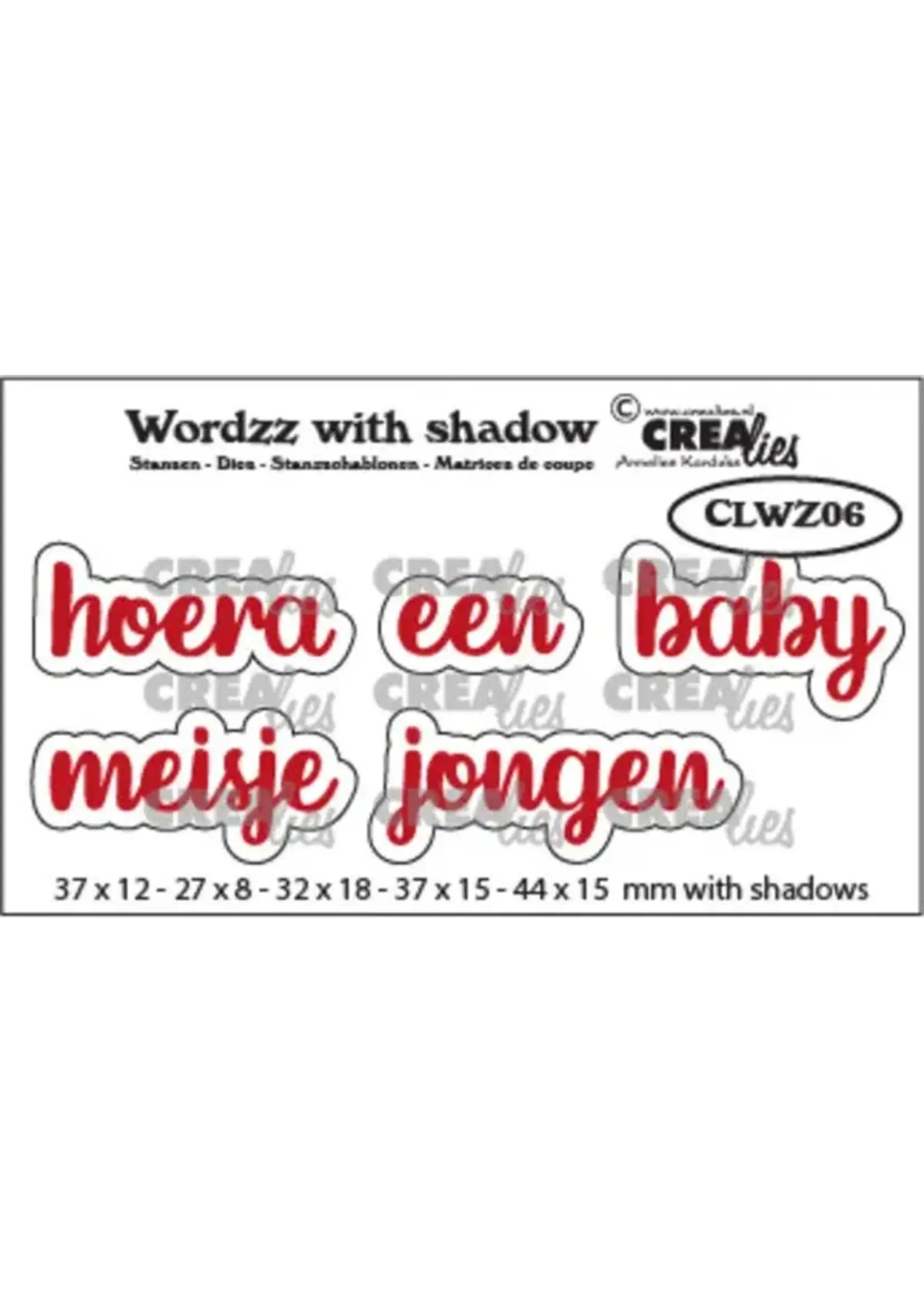 Wordzz With Shadow Stansen Dutch No. 6 Hoera Een Baby/Meisje/Jongen (CLWZ06)