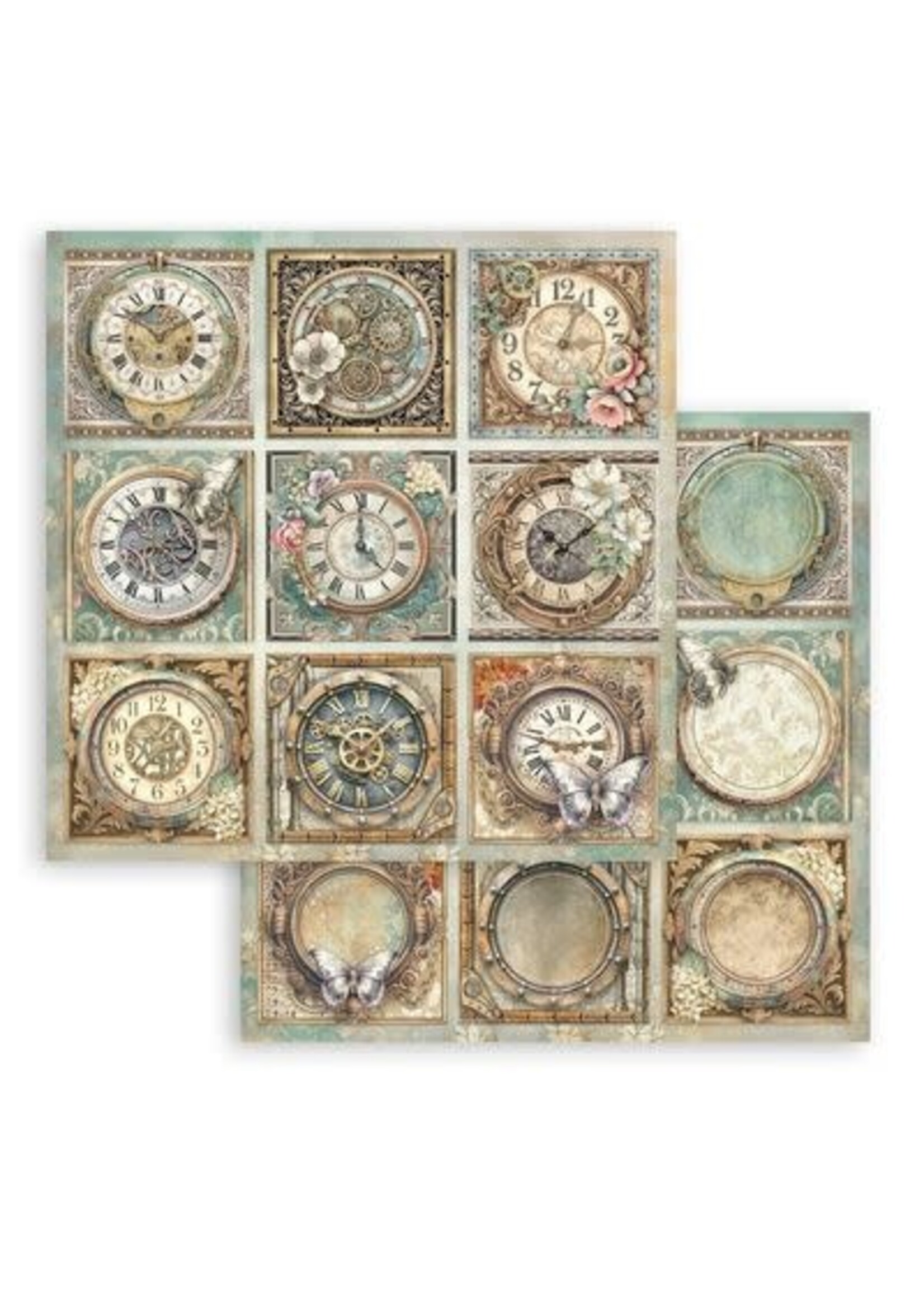 SBB1143 - Stamperia Dubbelzijdig Papier – Gardens of Time 9 Cards