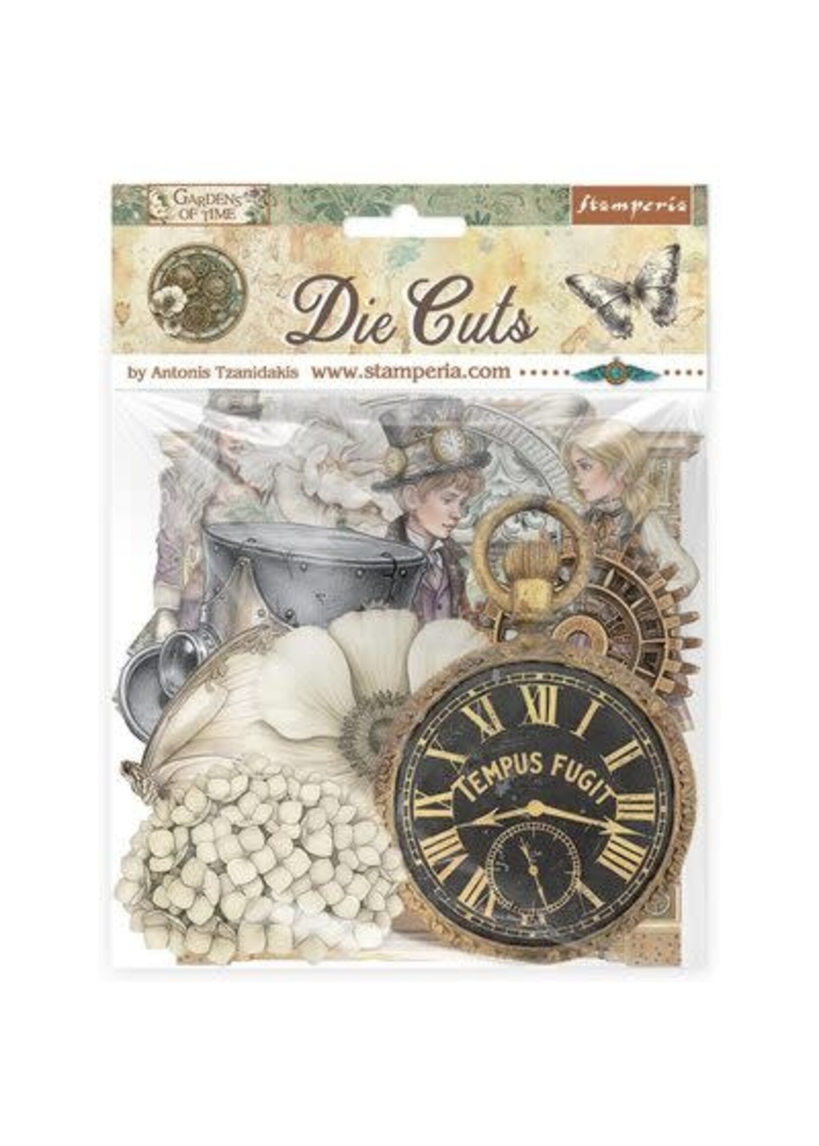 DFLDC130 - Stamperia Die-Cuts – Gardens of Time