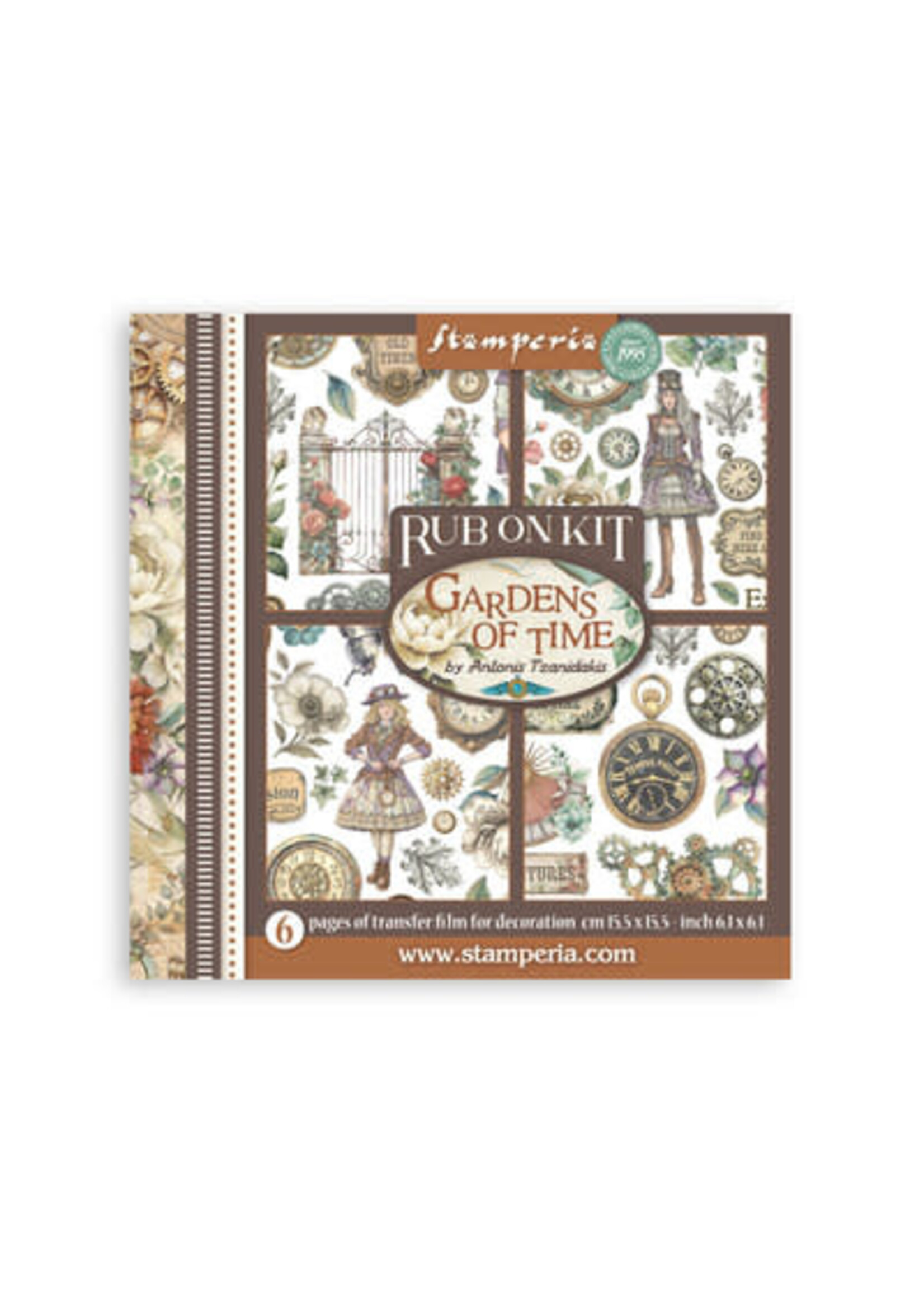 DFLRBX11 - Stamperia Rub-On Kit – Gardens of Time