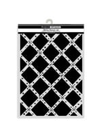 KSTDA3011 - Stamperia Sjabloon A3 – Diamond Grid Pattern