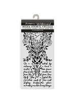 KSTDL157 - Stamperia Sjabloon 12 x 25 cm – Gardens of Time Clock and Writing