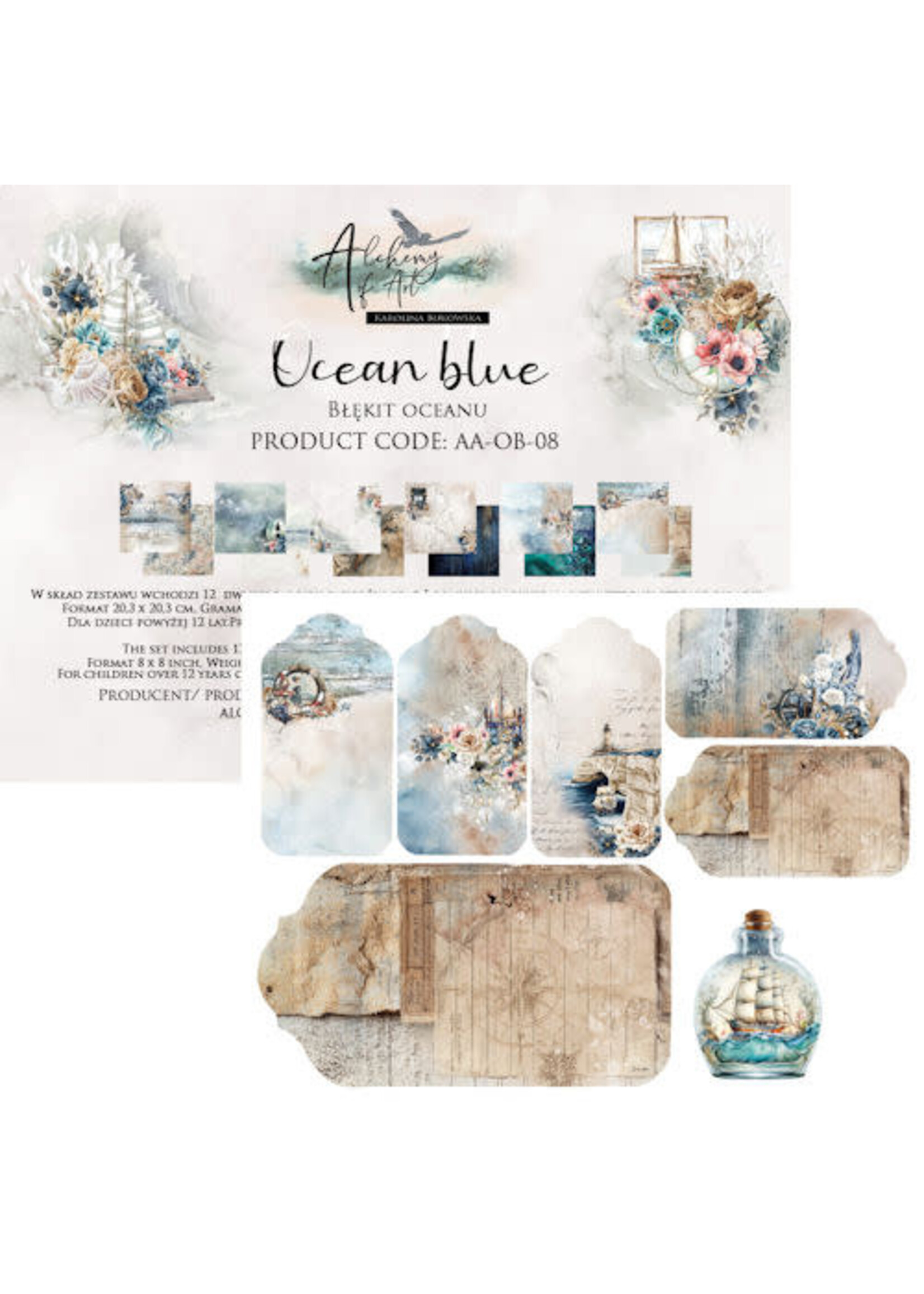 Alchemy of Art - 20x20 cm set - Ocean Blue 08