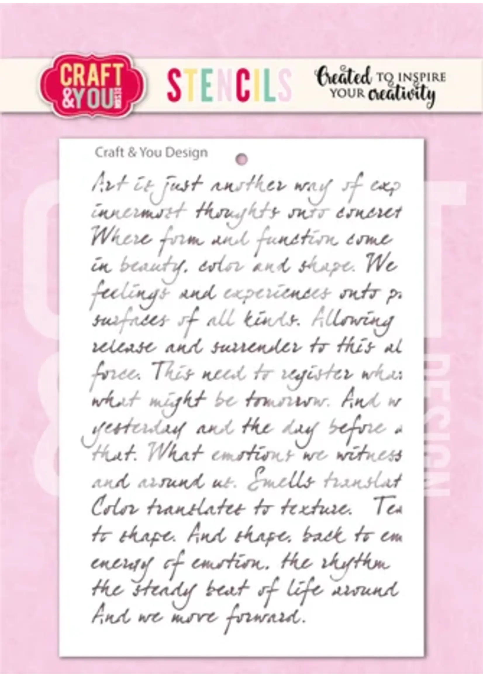 Handwritten Tekst A6 Stencil (SC018)