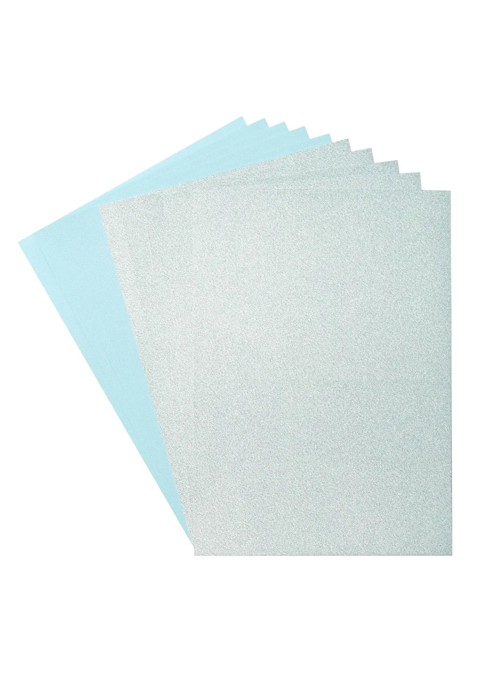 Florence • Glitter Papier en Cardstock Set 216g A4 10x Aqua/Ocean Florence  800208-013