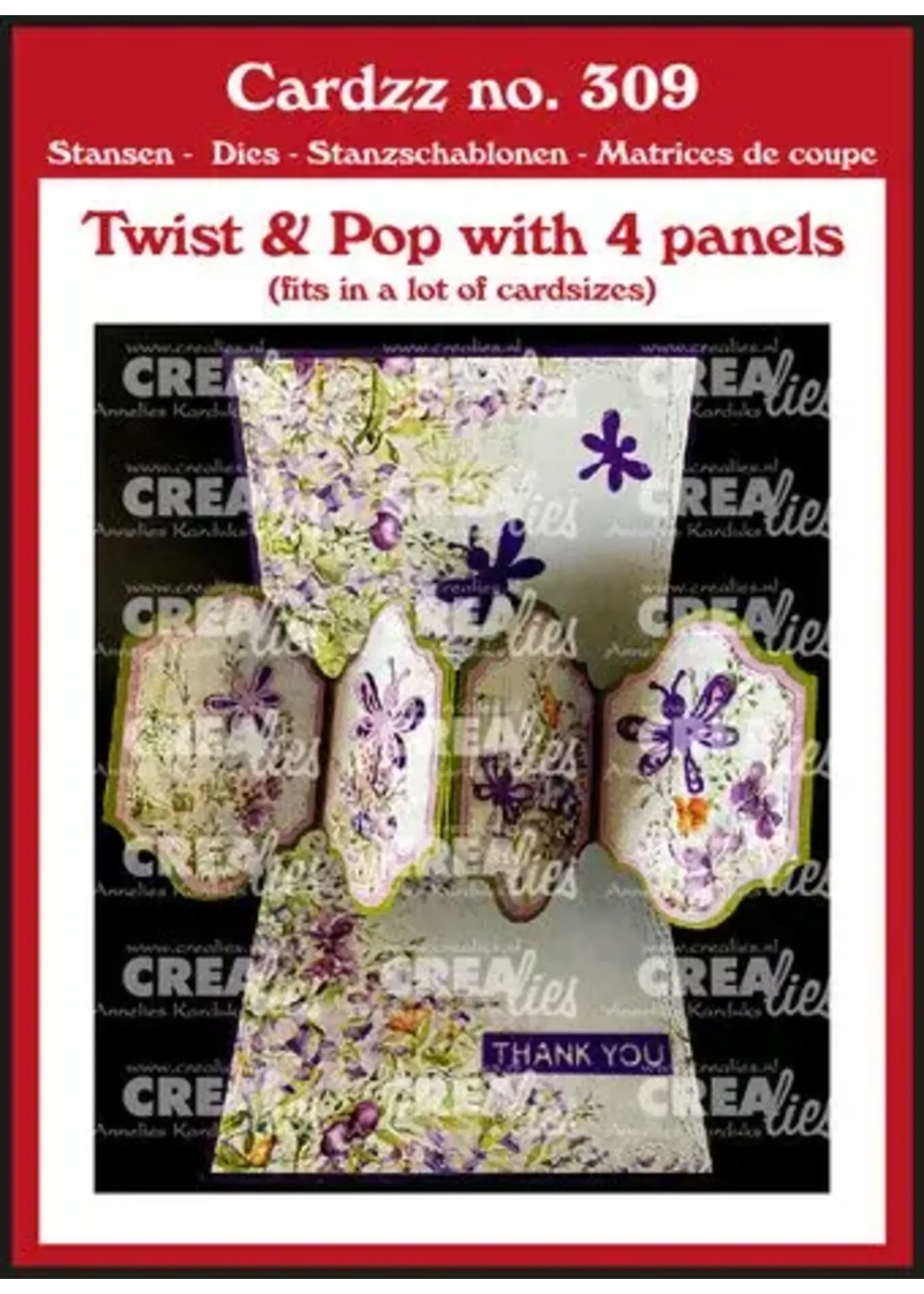 Cardzz Stansen No. 309 Twist & Pop A Met 4 Panelen (CLCZ309)