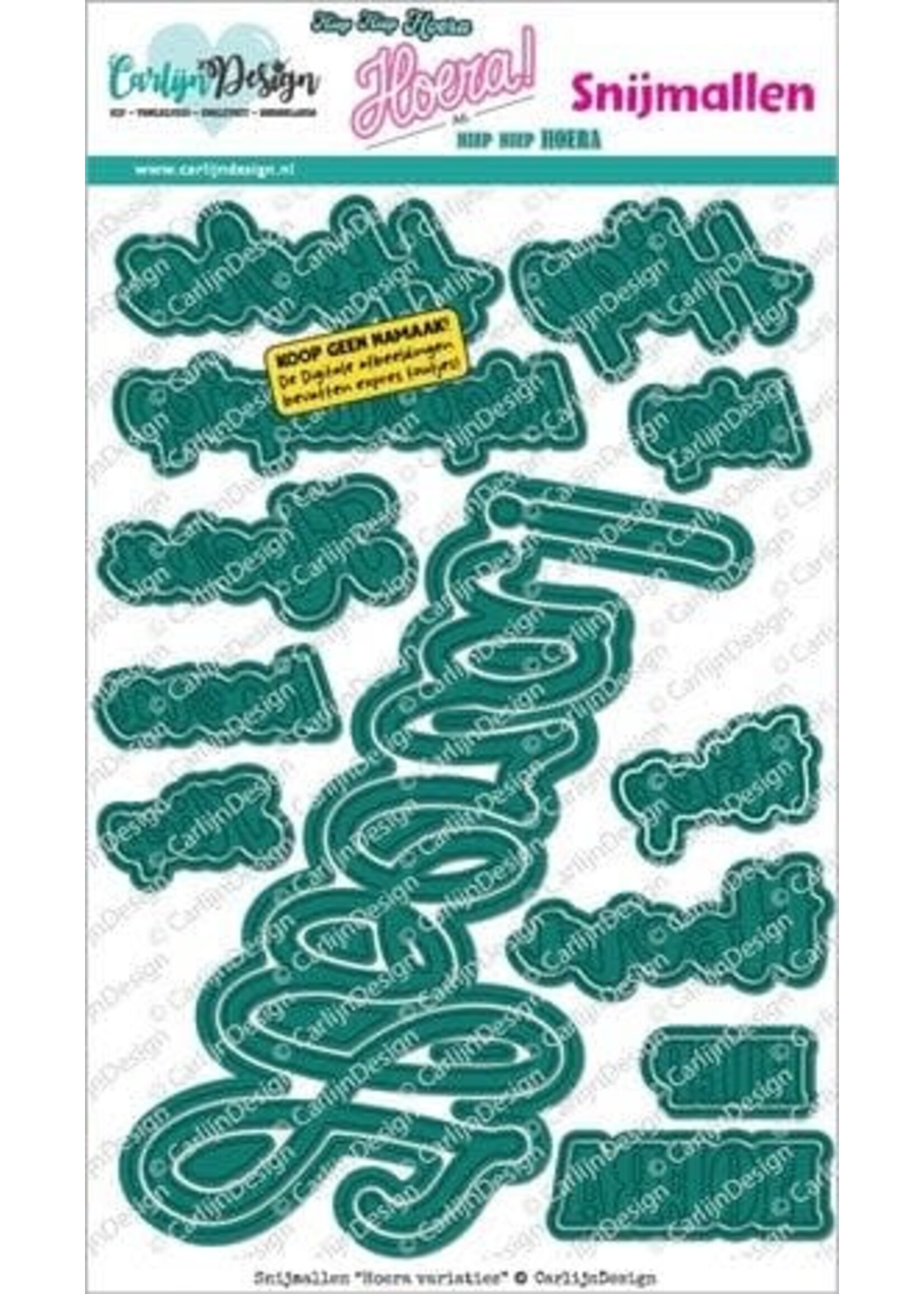 Snijmallen Hoera Variaties by CarlijnDesign (CDSN-0370)