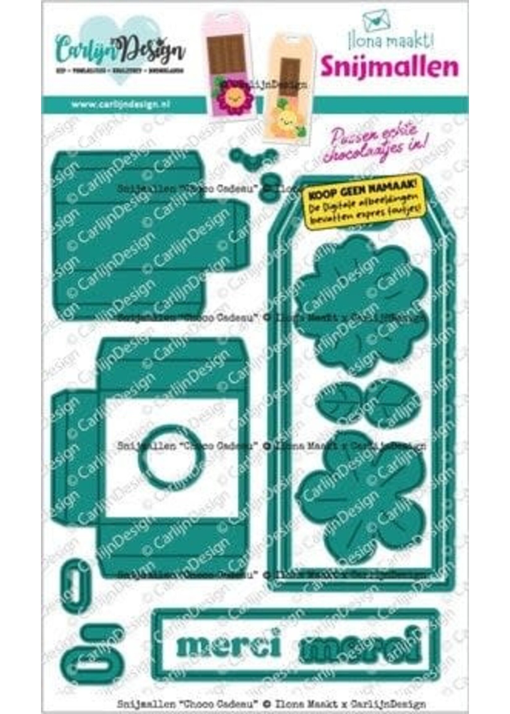 Snijmallen Choco Cadeau by Ilona Maakt (CDSN-0363)